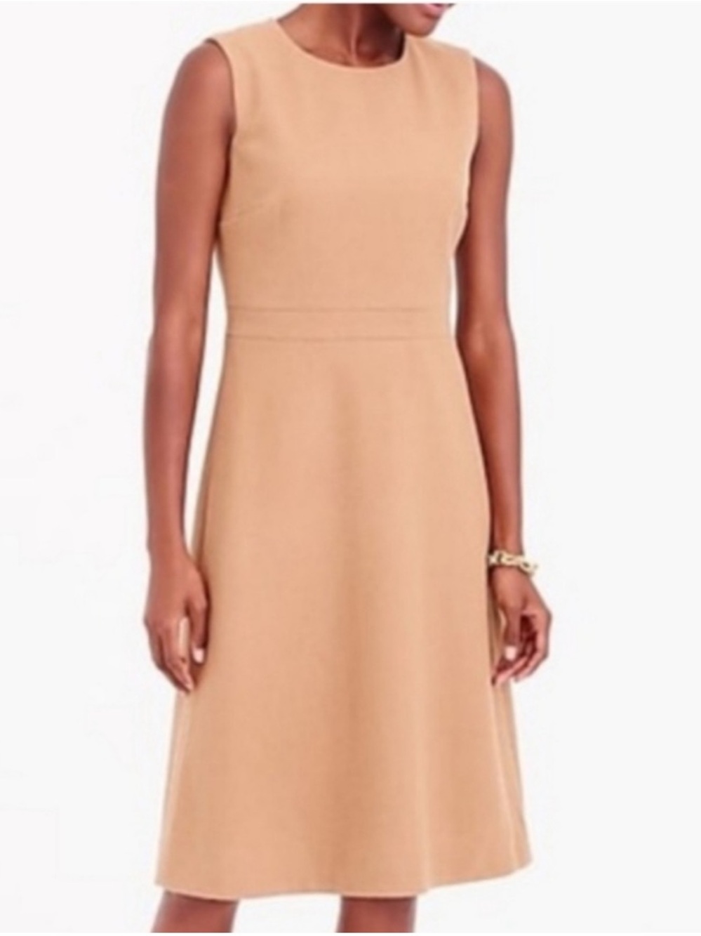 J. Crew Sleeveless Camel A-Line Dress